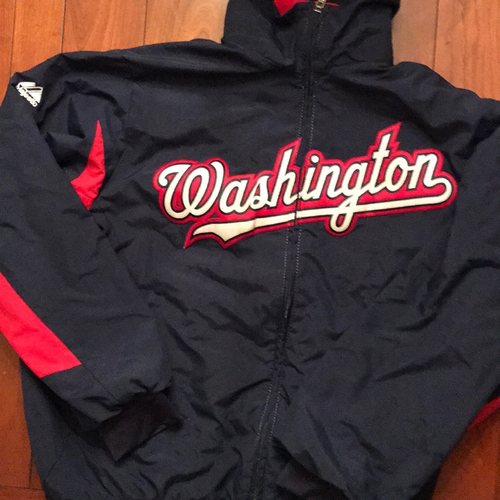Washington Nationals fleece lined windbreaker YL